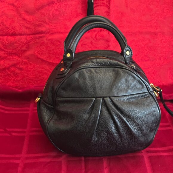 Marc Jacobs Handbag, Round w Handles and Crossbody Strap, Leather - Picture 5 of 9